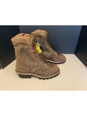 New! Mens Chippewa Super DNA 9" Soft Toe Waterproof Logger Boots. Size 11.5E.